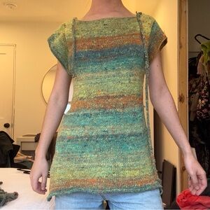 Hand Knit Wrap Tunic Top